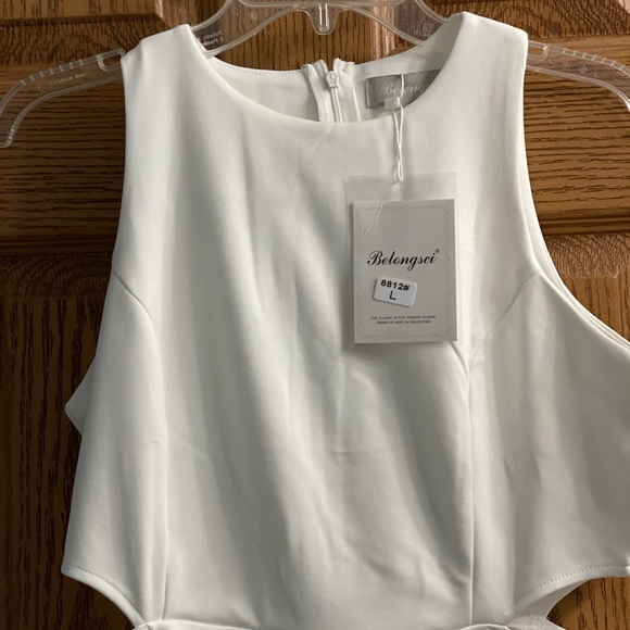 Belogsci white dress size large perfect for graduation - Picture 12 of 14